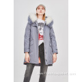 2021 Custom Women Collision Color Hoodie Parka Jacket